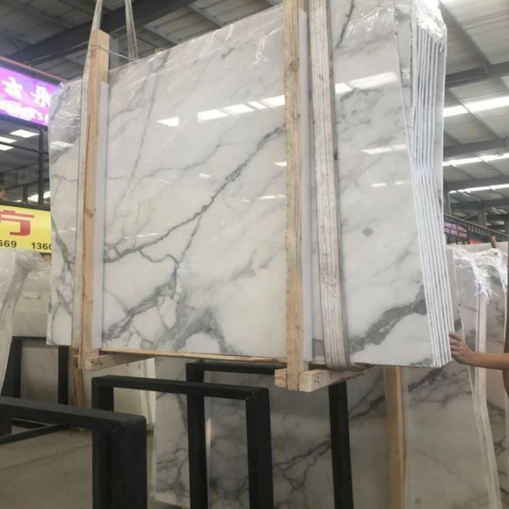 New Arabescato White Marble Slab