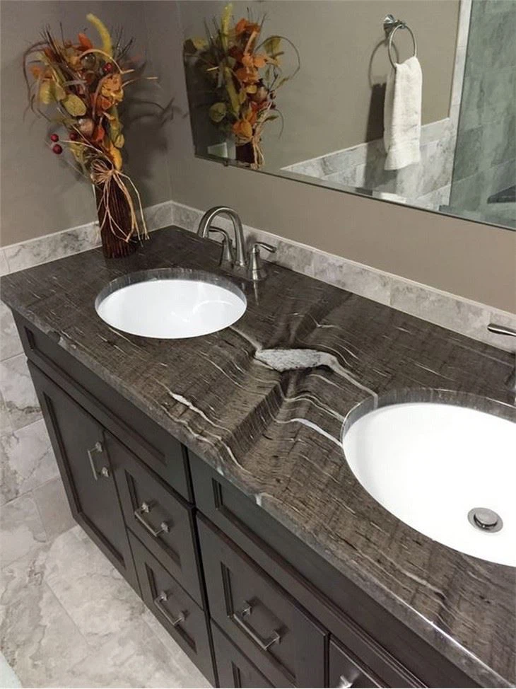 Brown Silk Vanity top - Bathroom sink