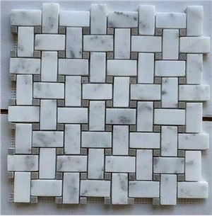 Basketwave Marmor Mosaikk Veggflis