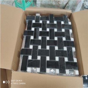 Nero Marquina Marmor Mosaikkfliser